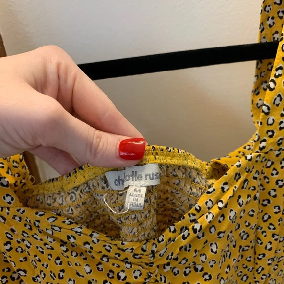 Charlotte Russe Mustard Leopard Blouse - Picture 4 of 5